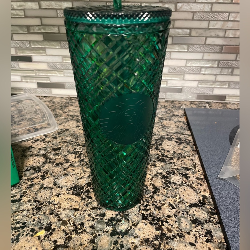Limited edition iridescent emerald Starbucks cup tumbler